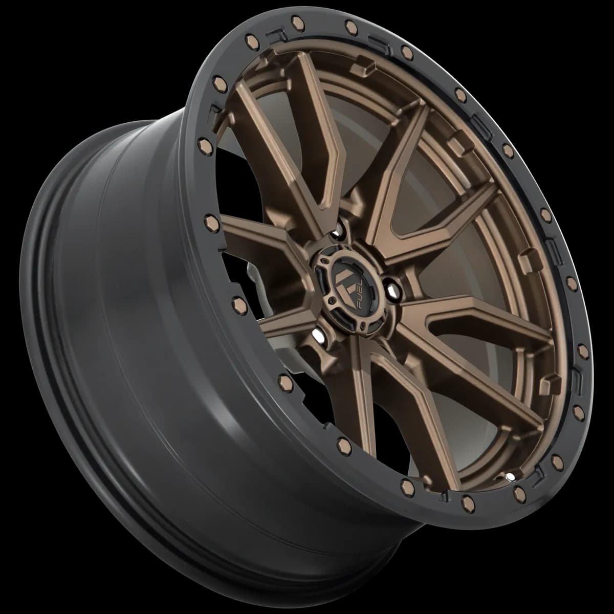 Aluminum Wheels 17X9 Rebel D681 5 On 127 Matte Bronze Black Bead Ring 71.5 Bore 1 Offset Fuel Off Road Wheels
