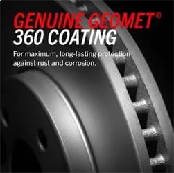 Z17 Geomet Coated Rotor Kit: Genuine Geomet Fully Coated Rotors; Ceramic Pads W/Hardware