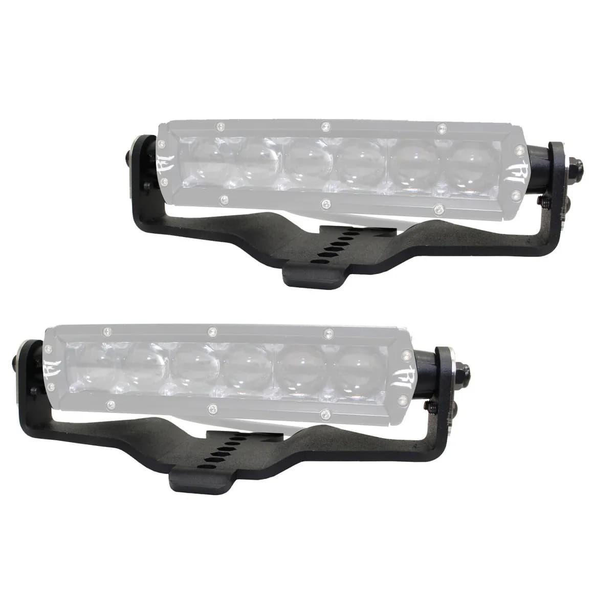 18c Wrangler JL And Jlu Hood Hinge Light Mount Kit For 6in Single Row (Sr X2) LED Light Bar