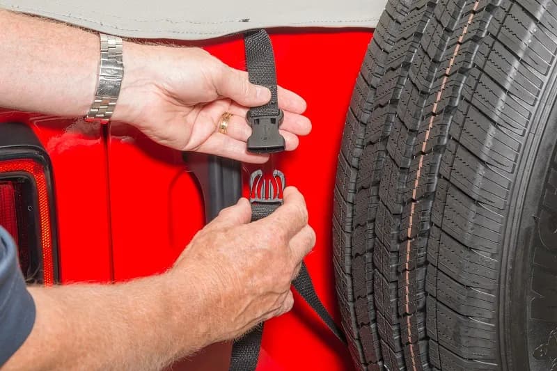 5 Layer Full Door Cab Cover 2018-2024 Jeep JLU Wrangler 4Dr W/Factory Soft Top Folded Down Gray MasterTop