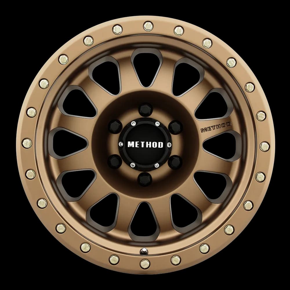 Aluminum Wheels 18x9 Double Standard MR304 Bolt Pattern 6 On 139.7 Offset -12 Lip Size 3.86 Method Bronze BRZ Method