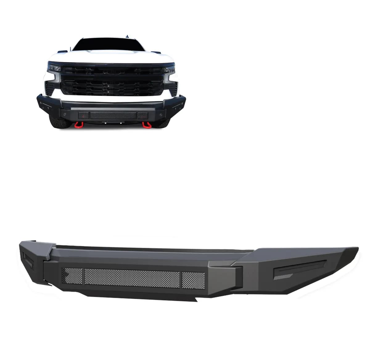 Black Horse Off Road AFB-SI23-BU Armour II Heavy Duty Modular Front Bumper-Bumper Only