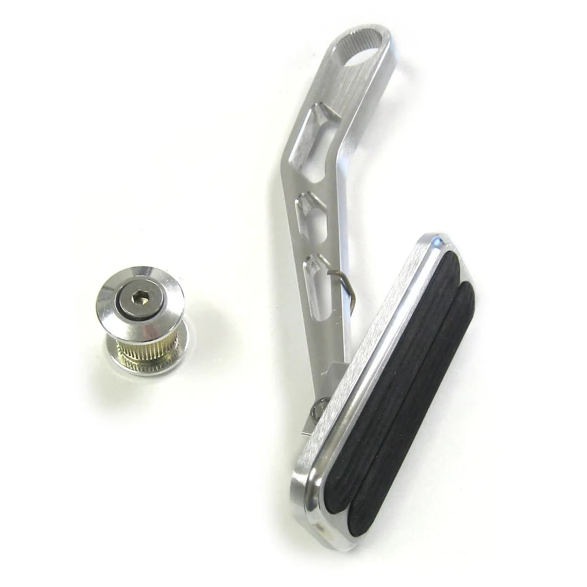 Drive-By-Wire Pedal Set; Brushed; XL; For Lokar Drive-By-Wire Throttle Control; Spring Loaded; Incl. Arm/Pad/Rubber Insert/Hardware; Billet Aluminum;