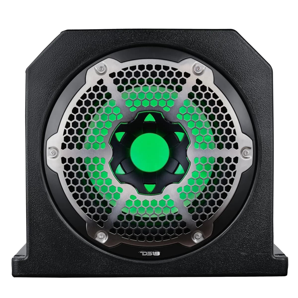 Dual 10" Marine Subwoofer Enclosure With 10" Passive Radiator And LED RGB Lights 350 Watts Rms 4-Ohm (Nxl-10sub Included)
