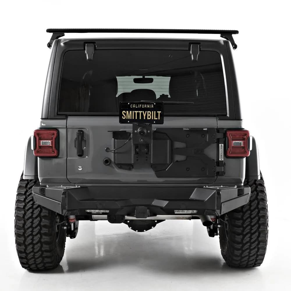 18c Wrangler JL 2/4dr HD Pivot Tire Carrier; Black Powder Coat