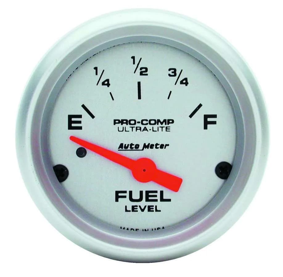 Gauge, Fuel Level, 2 1/16", 0OE to 90OF, Elec, Ultra-Lite