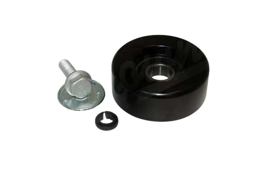 Drive Belt Idler Pulley; For Use w/ 2007-18 Jeep JK Wrangler/ 2008-12 KK Liberty/ 2007-09 Dodge Nitro; w/ 2.8L Diesel Engine; Smooth; Top Idler;