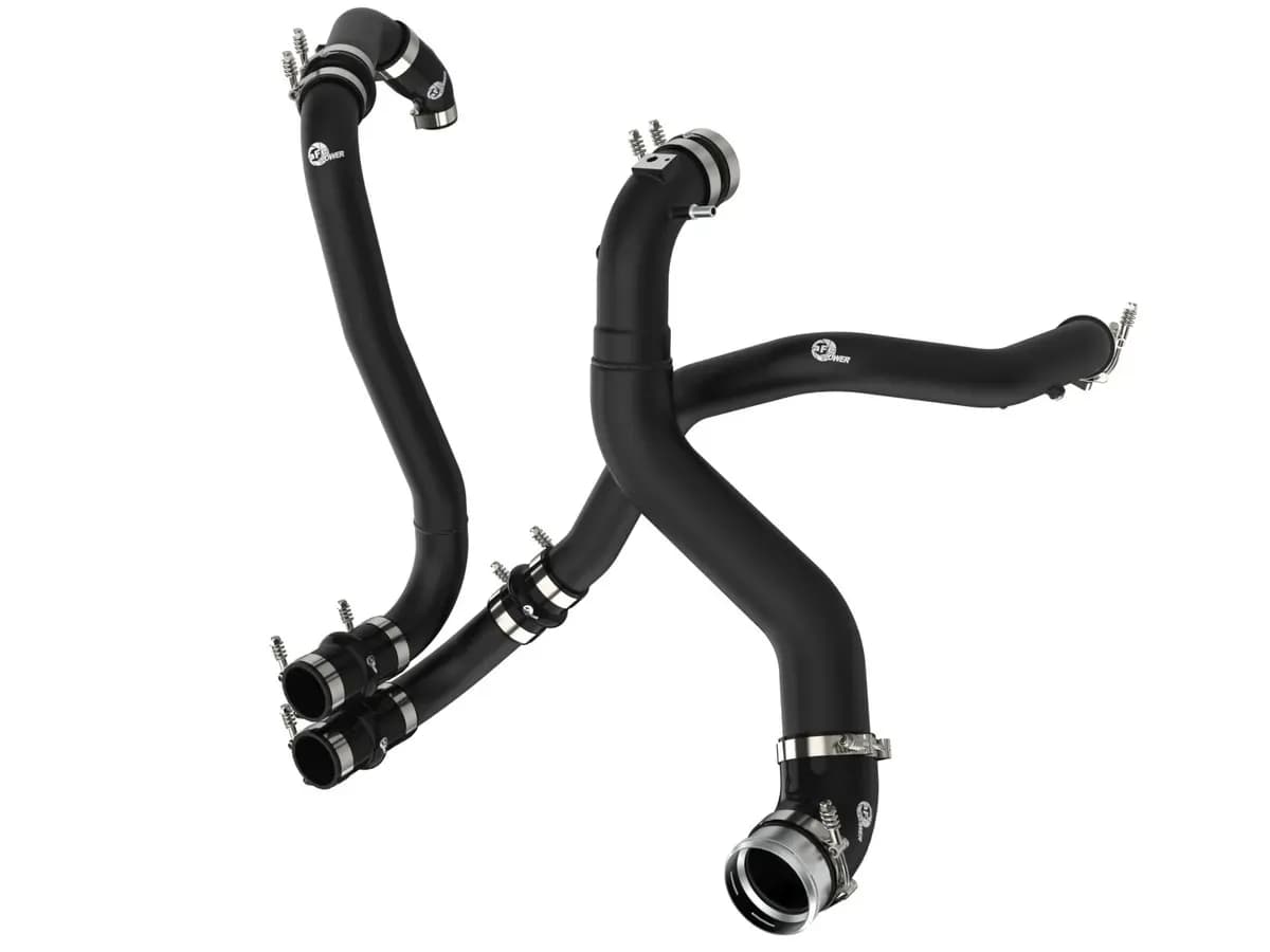 BladeRunner 3 IN Aluminum Hot and Cold Charge Pipe Kit Black