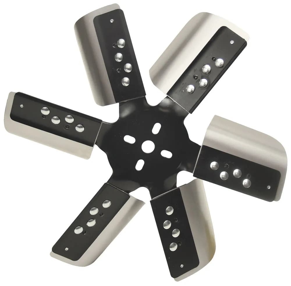 15 Heavy Duty Stainless Steel Standard Rotation Flex Fan, Black Hub