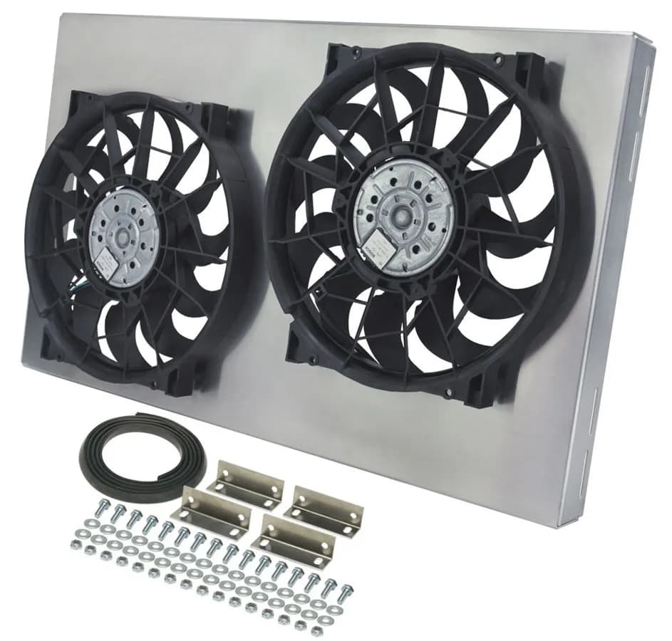 Derale 16838 Powerpack - High Output Dual 12 Electric RAD Fan/Aluminum Shroud Kit