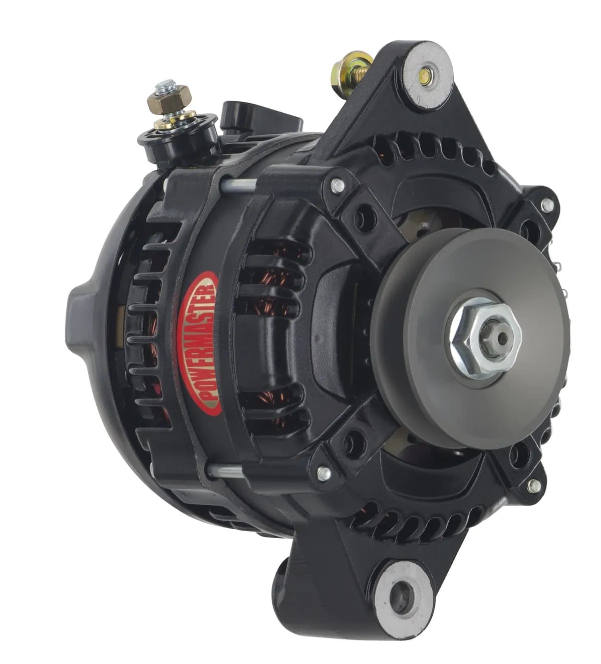 Alternator; GM; 175 Amp; 3 Wire Hair Pin Style; 6.61 In. Straight Mount; 10DN; 10si; 12si; CS130; 1 V; 175Top/145 Idle; Black;