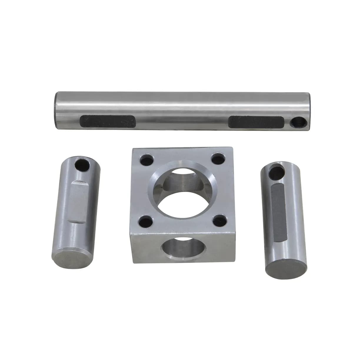 Standard Open/Tracloc Cross Pin Shafts And Block 4 Pinion Design For 9 Inch Ford 9 Inch Ford X/Pin Shafts + Block 4 Pinion Design Std Or T/L Yukon Gear