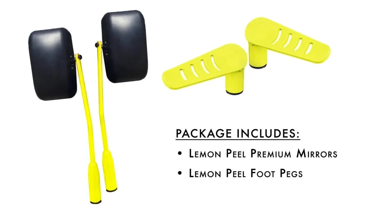 Exterior Accessories 2018 to Present Mirror and Foot Peg Kit Lemon Peel