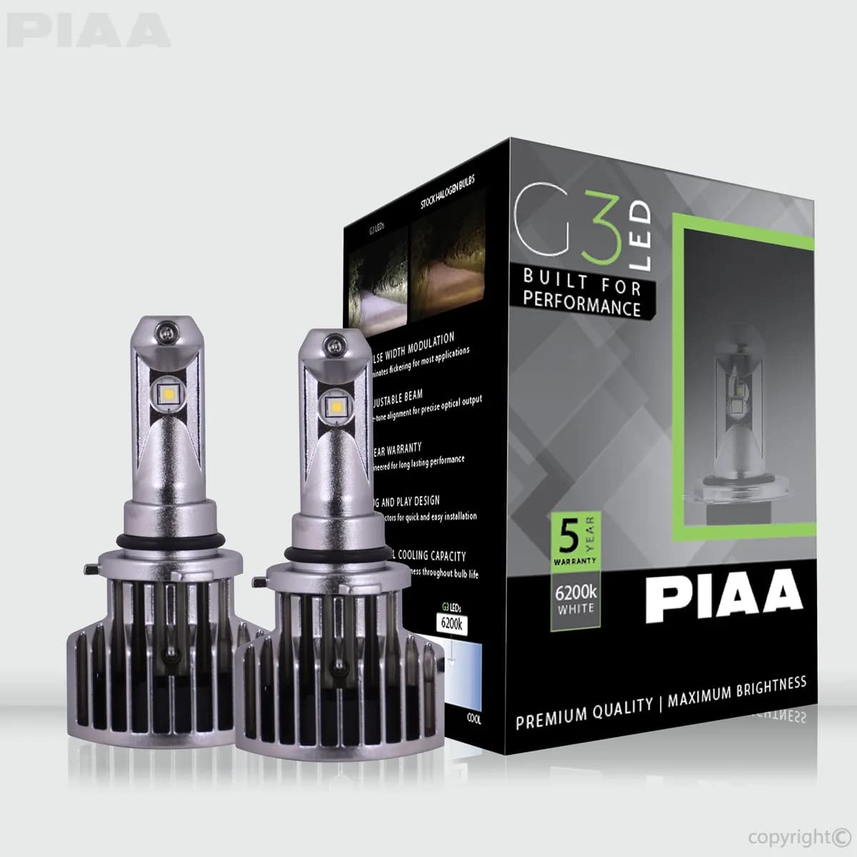 9005 G3 LED Bulb; 12/24V; 23W; 6200K; Twin Pack;