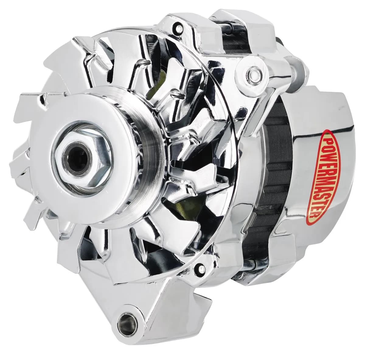 Alternator; CS121; Offset Right; 100 Amp; 60 Idle; 1 Groove V Type Pulley; Chrome;