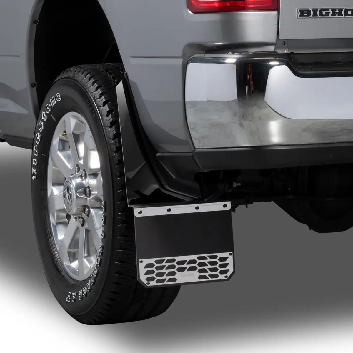 2016-2022 Nissan Titan Titan XD - Fits Rear - Set of 2 Mud Flaps Mud Skins Solid - Brushed Stainless Steel Made in USA