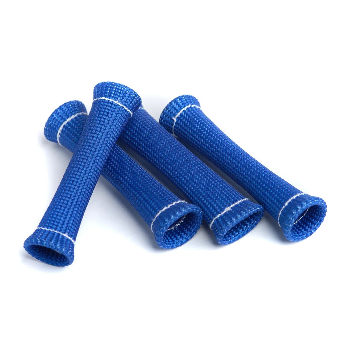 Plug Wire Sleeve Braided 6 x .375 Inch Up to 750 Degree F Blue 4 Pack Thermo Tec