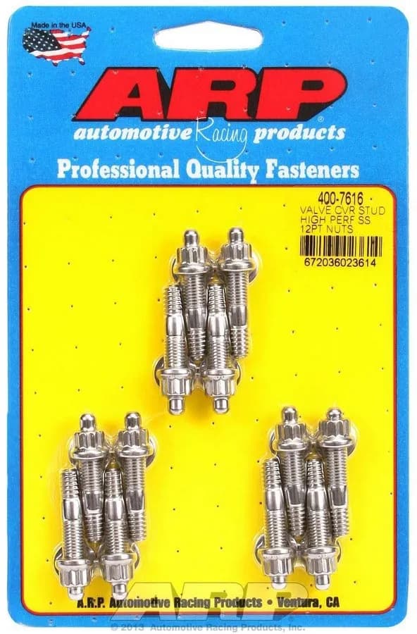 Hi-perf SS 12pt valve cover stud kit 12pc