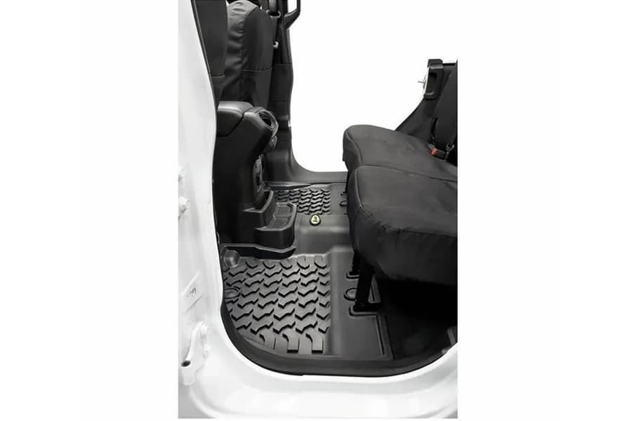 Jeep Wrangler Floor Mats Rear For Jeep 2018-Current Wrangler JL Black Each Bestop