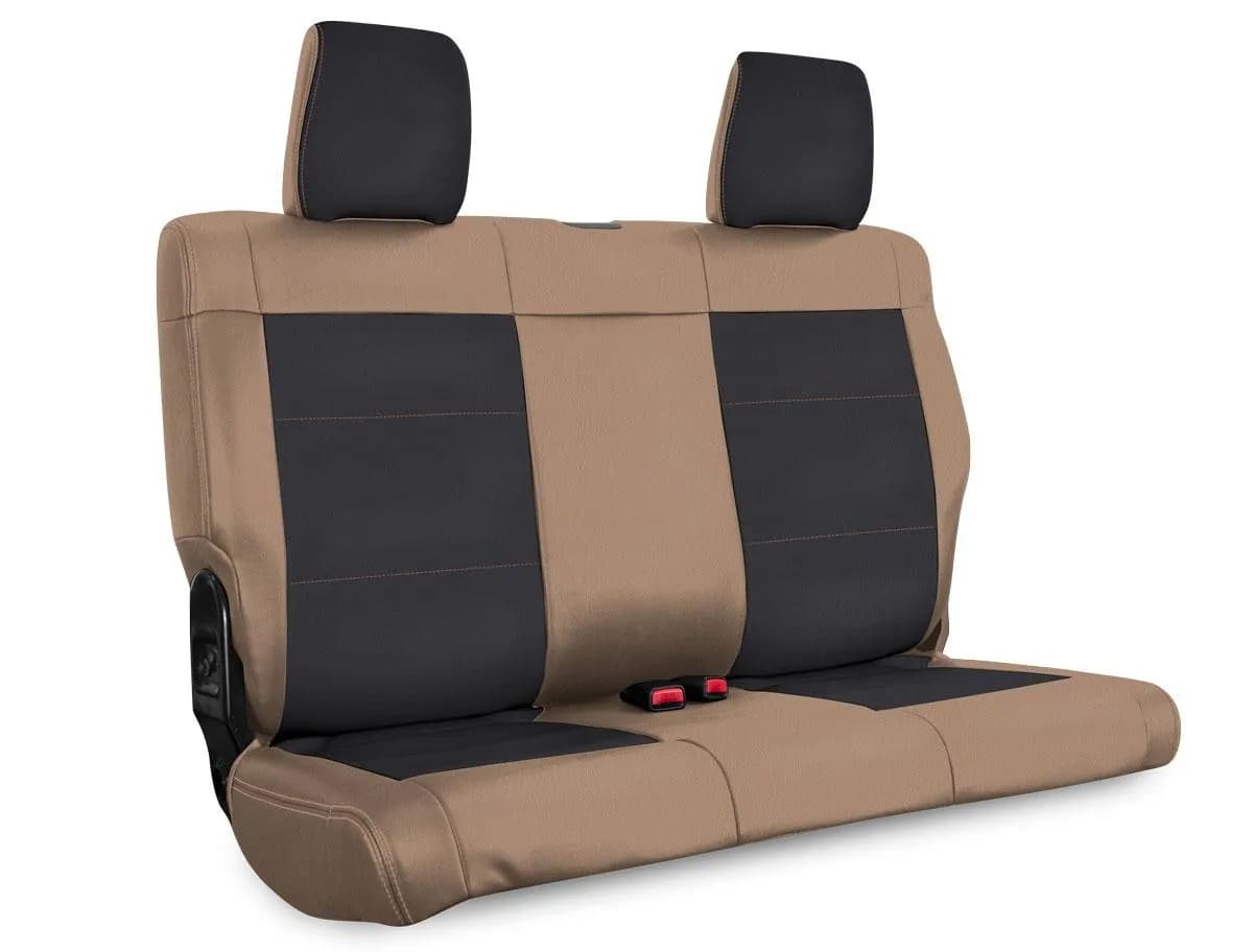 Rear Seat Cover for 11-12 Jeep Wrangler JK 2 Door Black and Tan PRP Seats