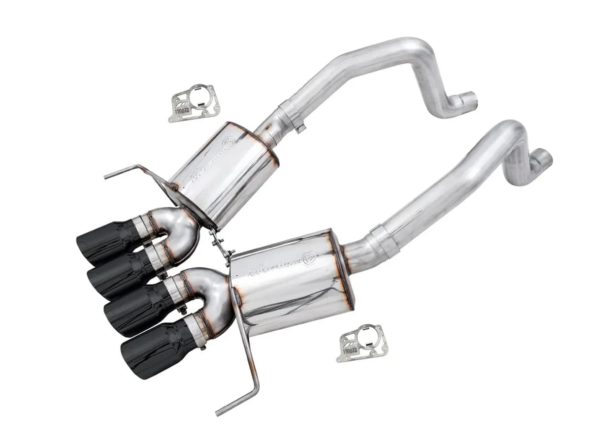 Awe Touring Edition Axleback Exhaust For c7 Corvette Stingray / Z51 / Grand Sport / Z06 / Zr1 -- Diamond Black Tips (Includes Awe Afm Valve Simulators)