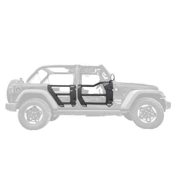 Go Rhino Trailline Rear Tubular Doors - Textured Black - JK 4dr