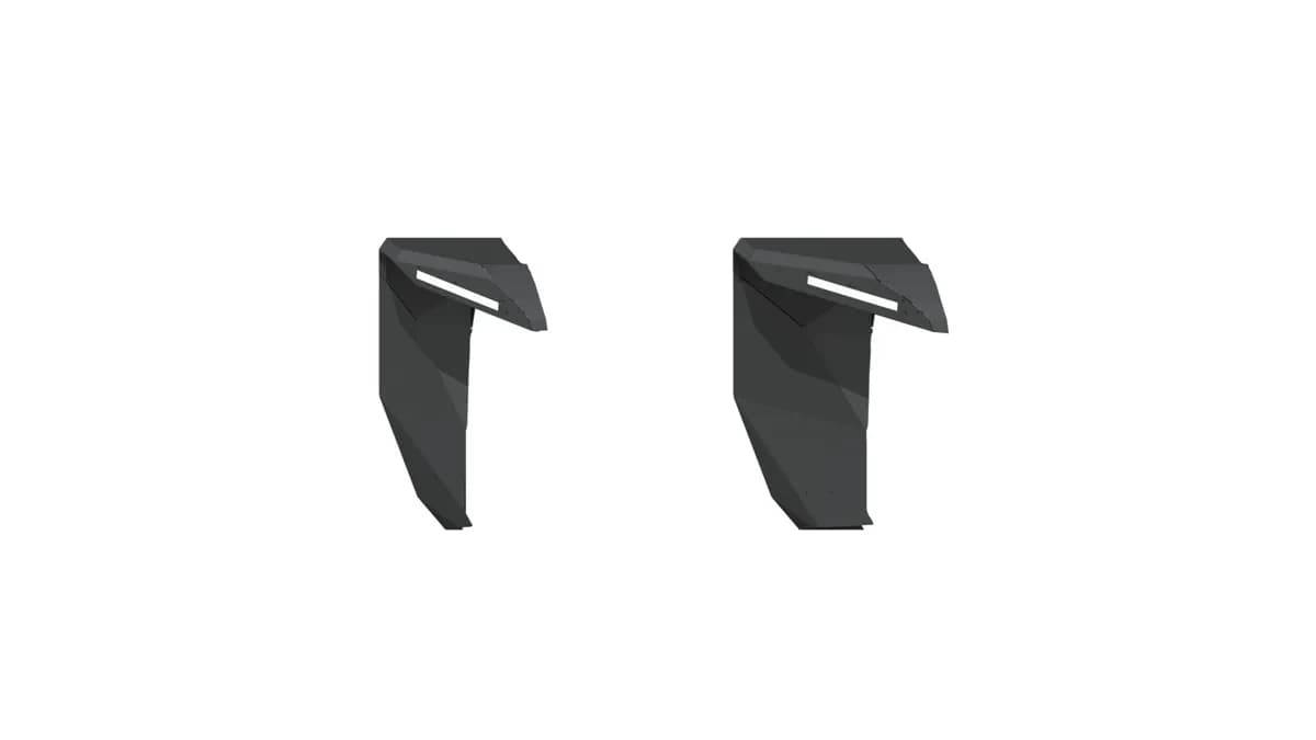 Stealth Fender Flare Body Armor; Front; Wide; w/Switchback LED DRL; Texture Black;