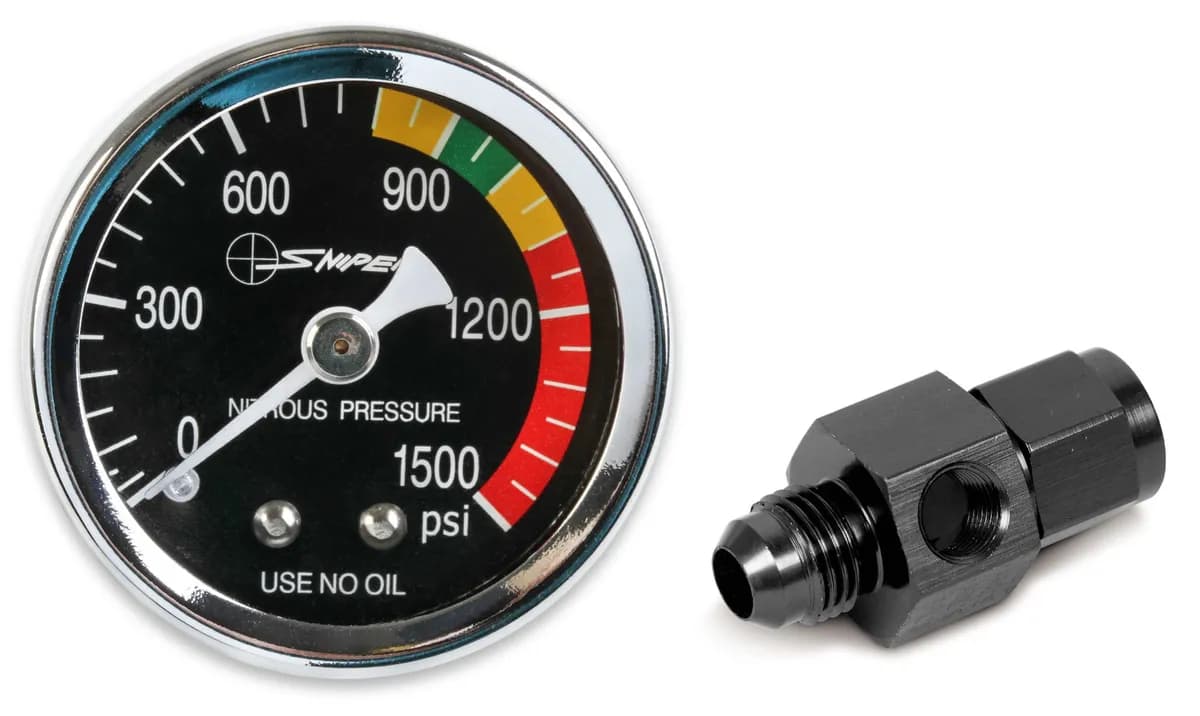 Gauge - Black Faced Nitrous Gauge, Not Liquid Filled