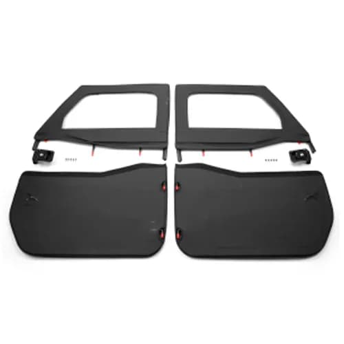 Full Fabric Doors Jeep '20-26 Gladiator '18-26 Wrangler JL Front Black Twill Bestop
