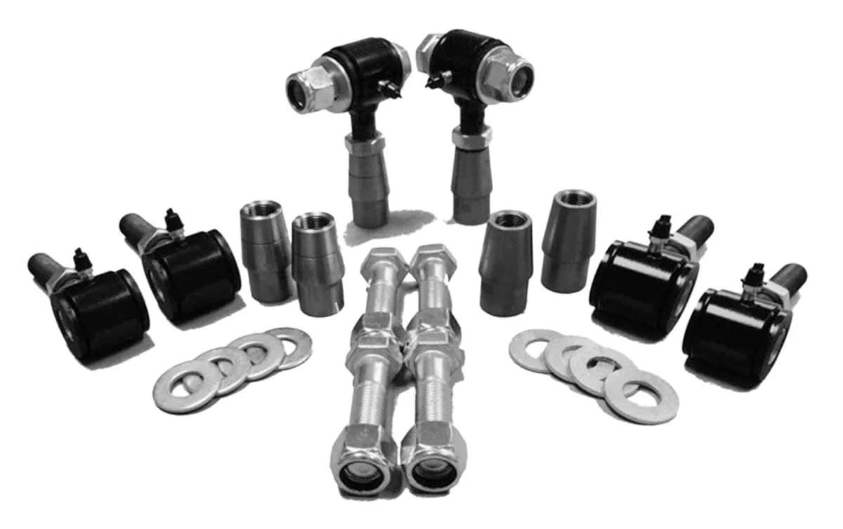 Steinjäger 1/2-20 RH LH Poly Bushings Kits, Male 3/8 Bore x 2.50 Wide fits 1.000 x 0.095 Tubing Black Powdercoated Bush Housing Six Poly Ends Per Kit