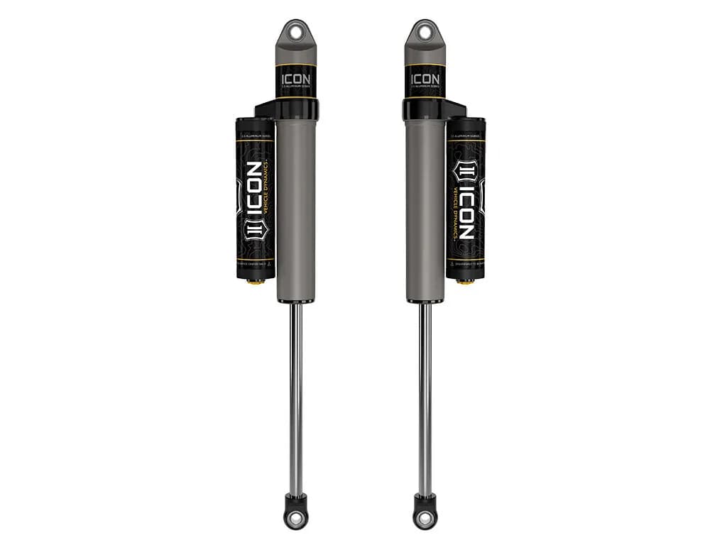 ICON 1999-2025 Ford F-250/F-350/F-450 Super Duty, 0-3” Lift, Rear, V.S. 2.5 Aluminum Series Shocks, Piggyback Reservoir, Pair