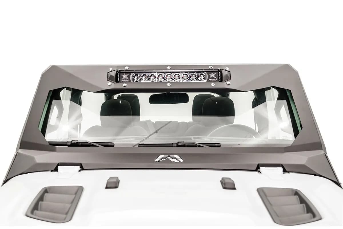 ViCowl Light Insert; 11 Gauge Steel Construction; Holds Rigid Industries 20 In. Light Bar; 2 Stage Matte Black Powder Coat w/Epoxy Primer;