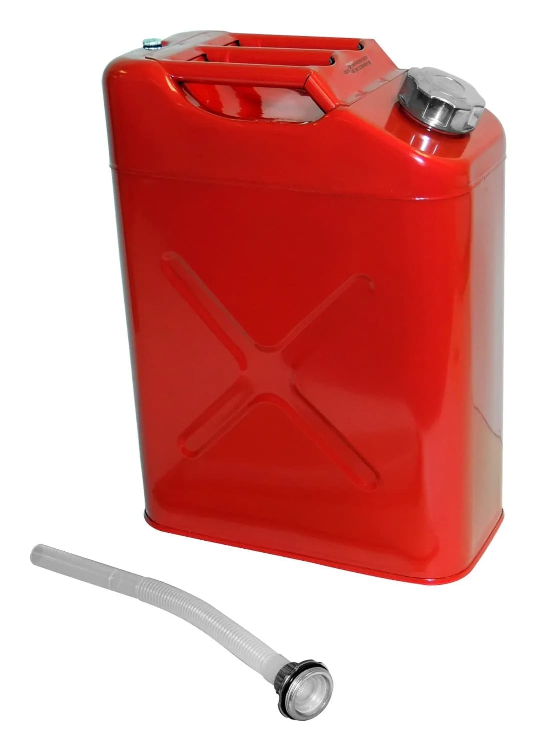 Red Jerry Can; rt Offroads 5.4 Gallon Galvanized Steel Includes Pour Spout Vent And Travel Cap