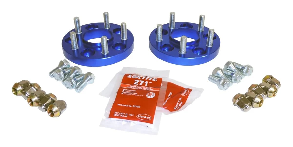 .75 Thick Blue Wheel Spacer Set For 1419 Jeep Renegade Cherokee & Fiat 500x