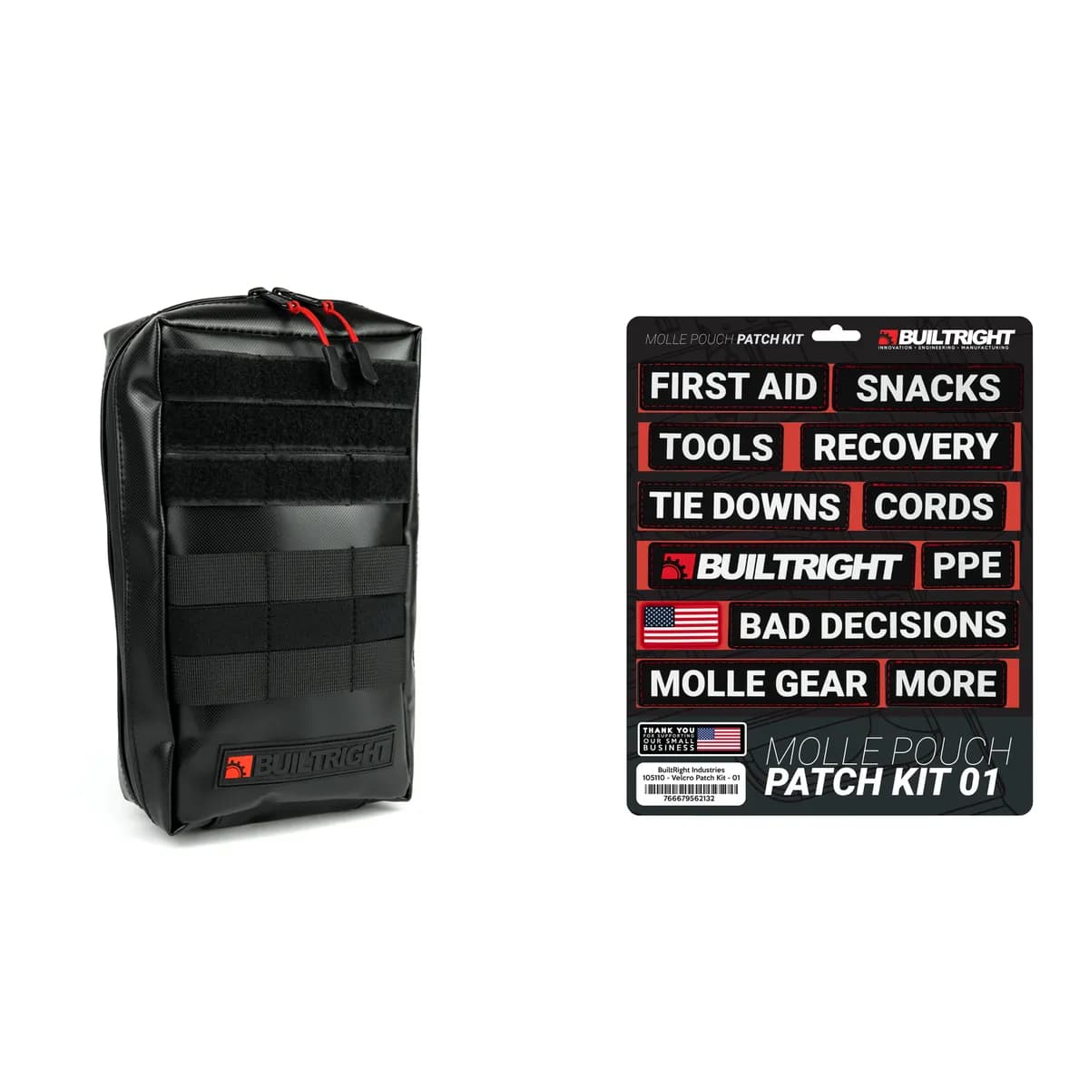 "MOLLE Pouch, Black - Small, 6"" x 10"""