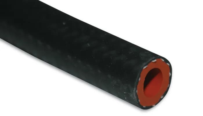 Silicone Heater Hose; 0.25 in. ID; 0.547 in. OD; 20 in. L; Gloss Black; Maximum Operating Pressure 85 PSI;