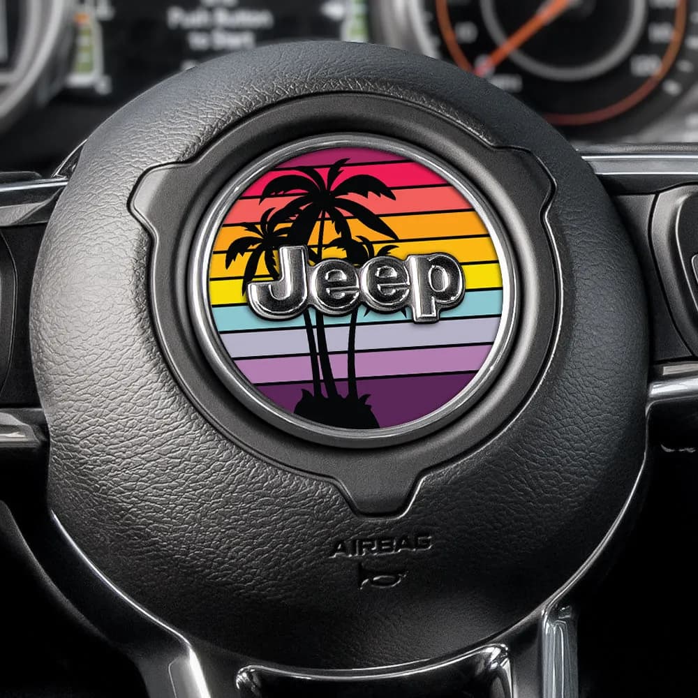 Palm Trees Steering Wheel Decal