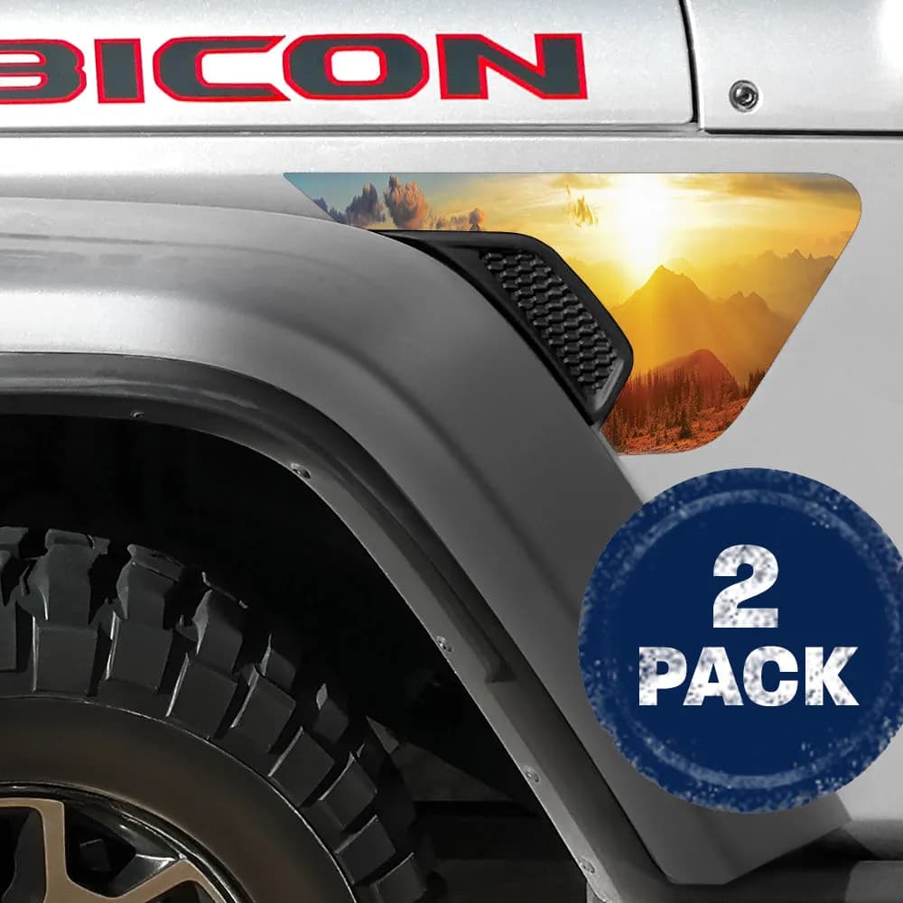 Adventure Awaits 2pc Vinyl Fender Decal