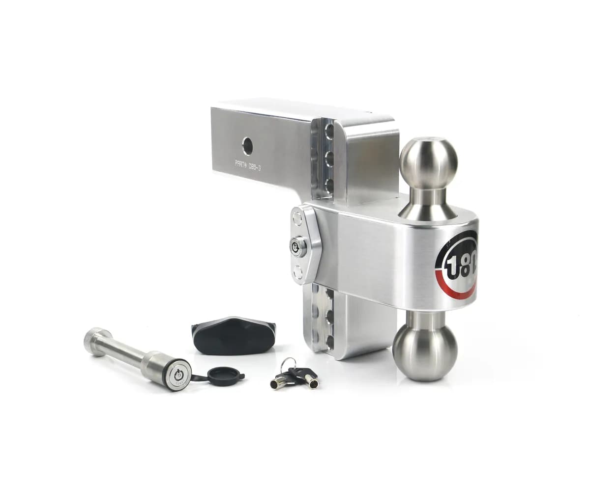 180 Hitch Stainless Steel 6in Drop Hitch With 3in Shank (10k/21k Grwr) With Ws05keyed Alike