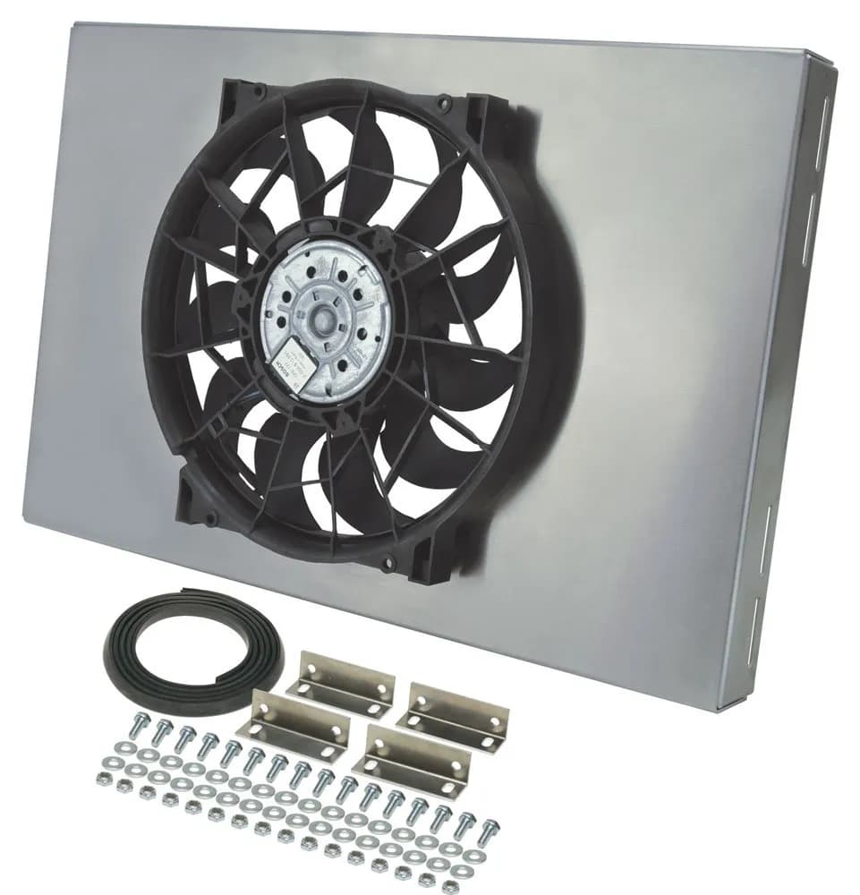 Derale 16827 Powerpack - High Output Single 14 Electric RAD Fan/Aluminum Shroud Kit