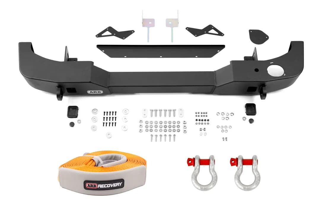 ARB Rear Bumper w/ Snatch Strap and Shackles Kit - JK
