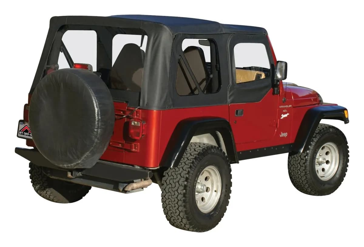 1997-2006 Wrangler TJ w/ Half Steel Doors; Black Diamond; Includes frames soft upper doors & hardware