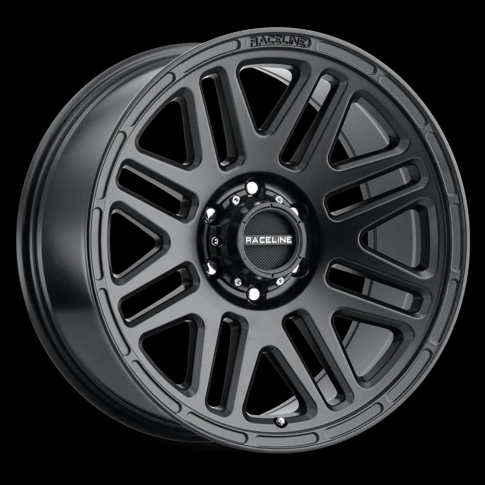 Aluminum Wheels 17x8.5 Outlander 944B Satin Black 18 Offset 5 on 127 Bolt Pattern 78.1 Bore Raceline