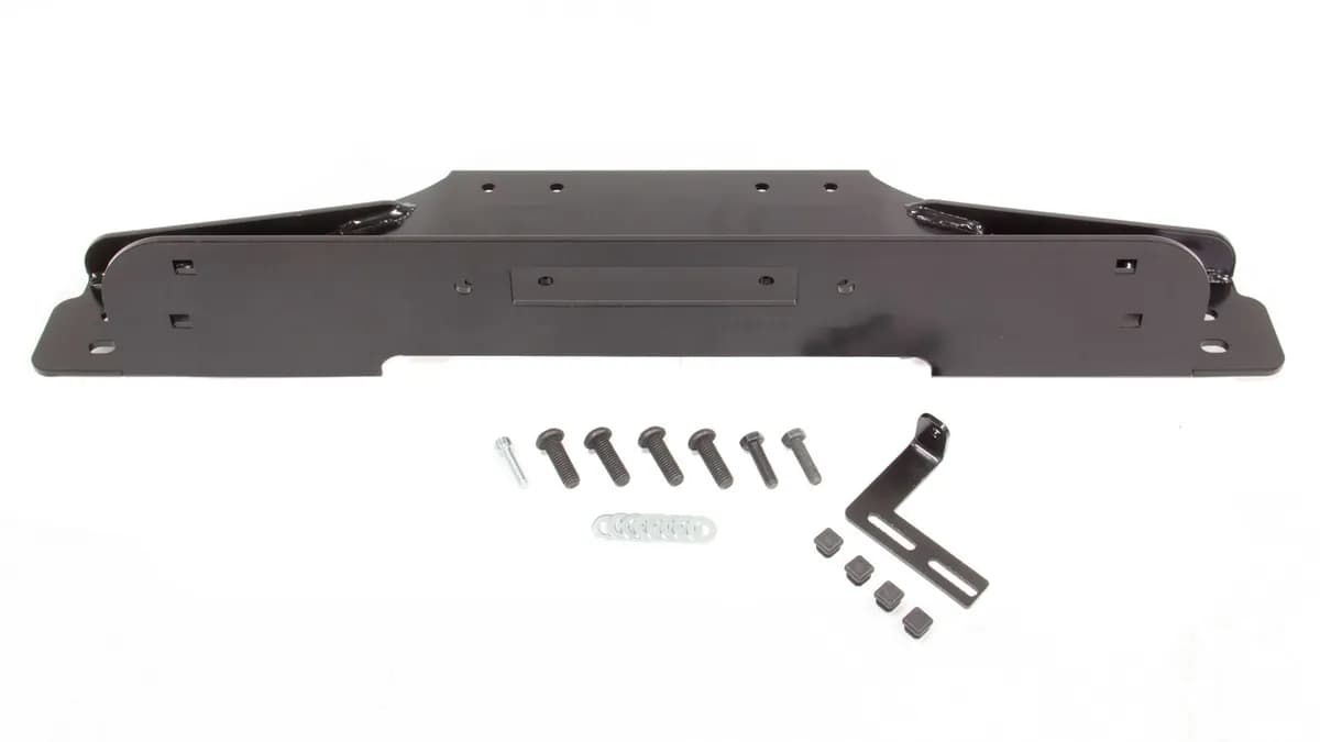 Warn - Winch Mounting Plate For Use With Warn Mid-Frame Winches (Zeon, vr Evo, M8, Xd9, Etc.); Fixed Mount; Powder Coated; Black. Includes Frame Extension br