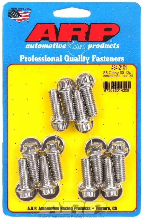 sb Chevy ss 12pt Intake Manifold Bolt Kit Stainless Steel