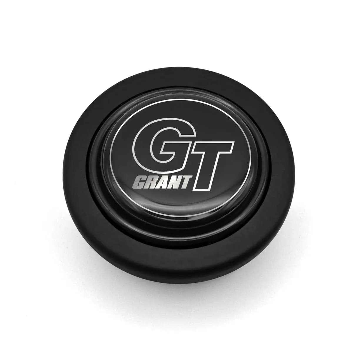 Signature Horn Button; Black Plastic w/Grant GT Logo;