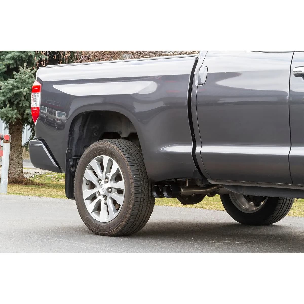 09-18 Toyota Tundra 5.7L 4.6L V8 FlowFX Series Muffler 4.00IN Black Ceramic Coated Stainless Tips Flow FX DOSS Mandrel Bent 2.5IN 16 Ga Tubing 409S Stainless Steel. Will not fit regular cabshort bed or the double cablong bed.