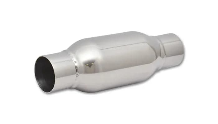 Bottle Style Resonator; 2.5 in. Inlet/Outlet ID; 4 in. Body OD; 12 in. Overall L; 8 in. Body L;