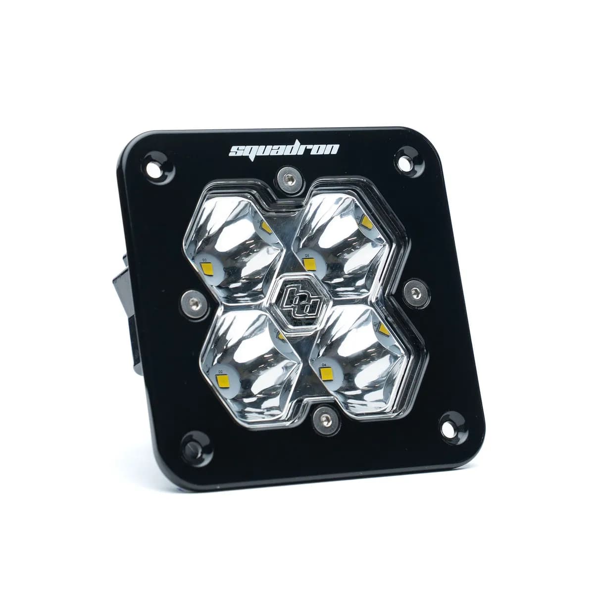 Squadron 2.0 Sport Black Flush Mount LED Auxiliary Light Pod Universal Clear Driving/Combo Baja Designs