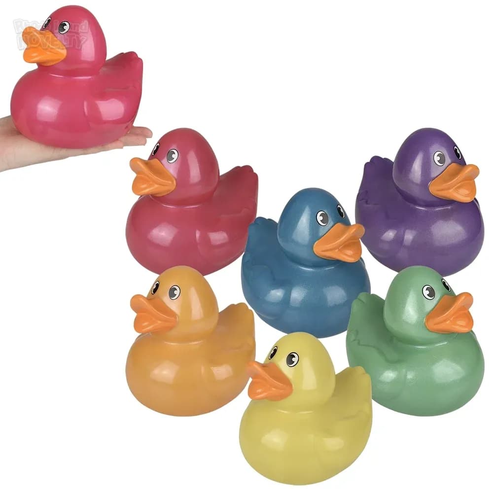 Big Metallic Rubber Duckies 6\"